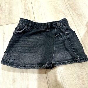Black Denim Mini Skort Girls size 8-9